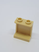 1x2x2 Wandelement / Paneel mit Seitenstütze offene Noppen beige tan