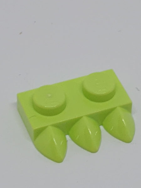 1x2 Platte mit 3 Zähnen yellowish green mintgrün