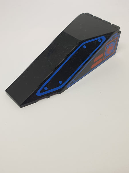 10x4x2 1/3 Cockpit bedruckt Canopy with Blue Outlines and Red Square Space schwarz black