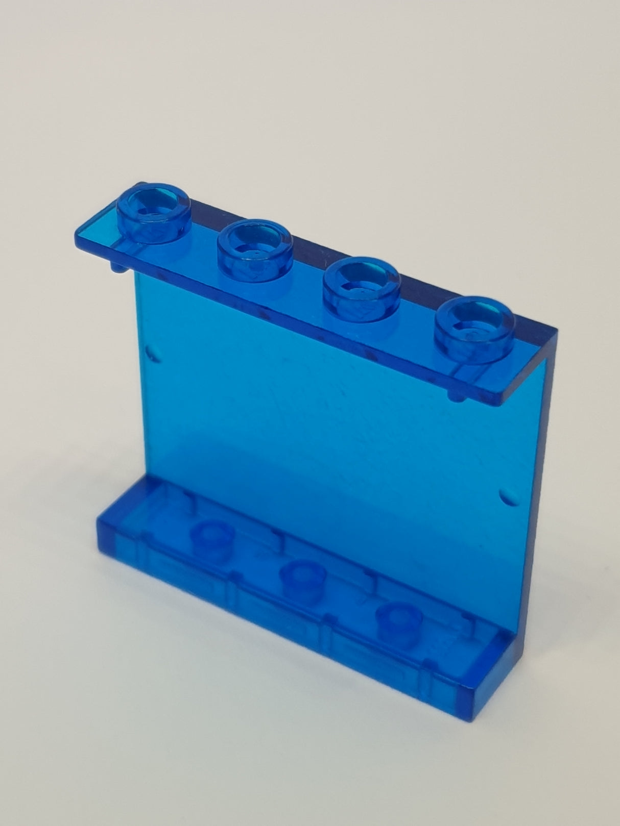 1x4x3 Wandelement Paneel ohne Seitenstützen hohle Noppen transparent dunkelblau trans dark blue