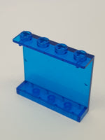 1x4x3 Wandelement Paneel ohne Seitenstützen hohle Noppen transparent dunkelblau trans dark blue