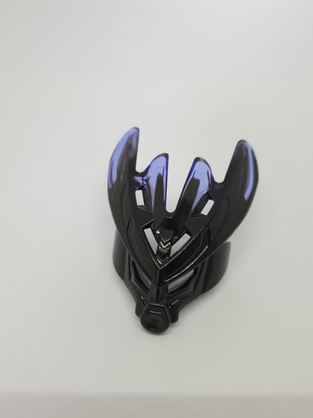 Hero Factory Maske Protektor bedruckt with Marbled Trans-Purple Pattern (Protector Mask of Earth) schwarz black