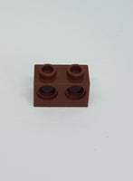 1x2 Technik Stein mit 2 Löchern neubraun reddish brown