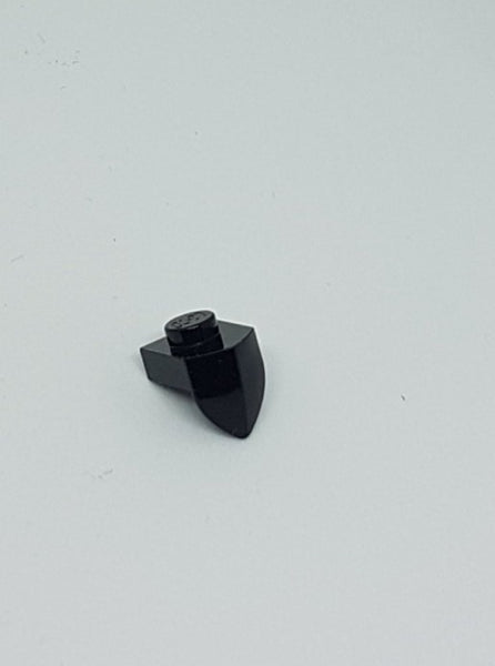 1x1 modifizierte Platte mit Zahn vertikal schwarz black