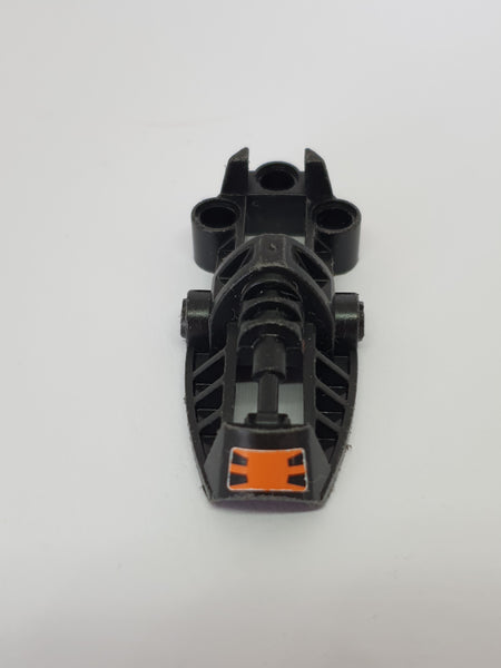 Bionicle beklebt Foot Toa Metru with Orange Decorative Pattern (Sticker) - Set 8101 schwarz black