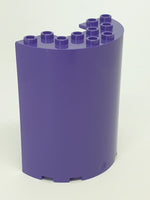 3x6x6 Wandelement / halber Zylinder rund mit Ausschnitt lila dark purple