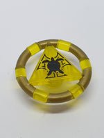 Minifigur Zubehör Ring mit Dreieck bedruckt mit Schildkröte Atlantis transparent gelb