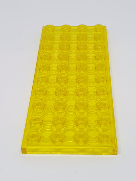 4x10 Platte transparent gelb