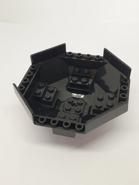 10x10x4 Cockpit Oktagonal mit Achsloch schwarz black