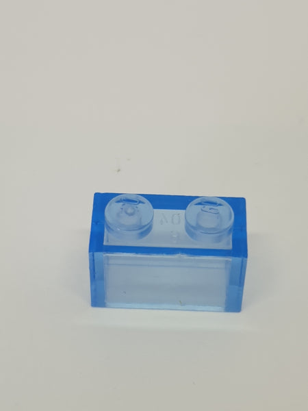 1x2 Stein transparent blau ohne tube