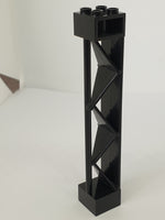 2x2x10 Stütze Träger dreieckig Vertikal, Typ 4, 3 Sektionen schwarz black