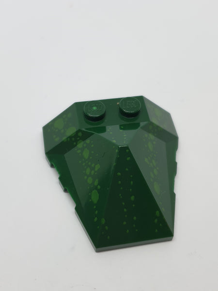 4x4 Keilstein mit Pyramidenspitze bedruckt mit Green Scale Pattern dunkelgrün