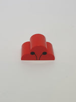 2x4x2 modifizierter Stein bedruckt dreifach gebogen mit Ladybug Antenna Pattern rot