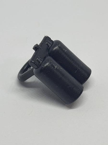 Minifigur Zubehör Tauchflaschen, Airtanks schwarz black