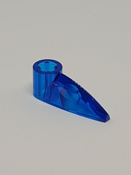 1x3 Bionicle Keil Zahn mit Achsenloch transparent dunkelblau trans dark blue trans-dark blue