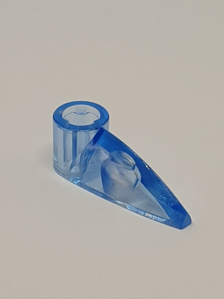 1x3 Bionicle Keil Zahn mit Achsenloch transparent blau trans-medium blue
