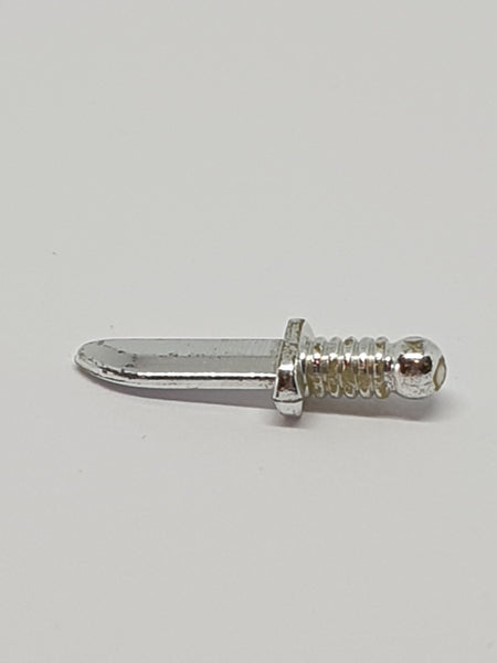 Minifig, Waffe Messer chrom silber chrome silver
