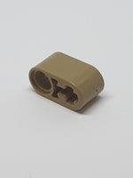 1x2 Liftarm mit Pin- und Achsloch breit dunkelbeige dark tan