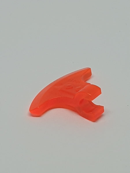 Minifig, Waffe Axt, Beil mit Clip (Wikinger) transparent neonorange trans neon-orange