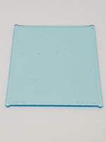 1x6x6 Scheibe Fensterscheibe transparent hellblau trans light blue trans-light blue