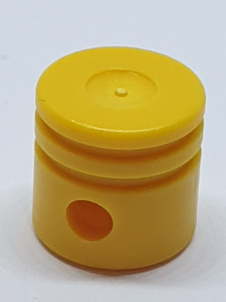 Technik Motor Kolben rund, gelb yellow