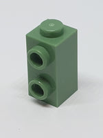 1x1x1 2/3 modifizierter Stein mit Noppen an einer Seite sandgrün sand green