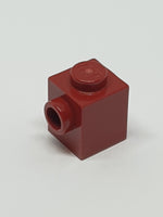 1x1 modifizierter Stein mit Noppe dunkelrot dark red