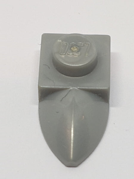 1x1 modifizierte Platte mit Zahn pearl hellgrau pearl light gray