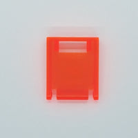 2x2x2 Container-Tür / Schranktür mit Schlitz transparent neonorange