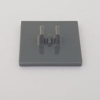Minifigur Schild Strassenschild viereckig mit Clip neudunkelgrau dark bluish gray