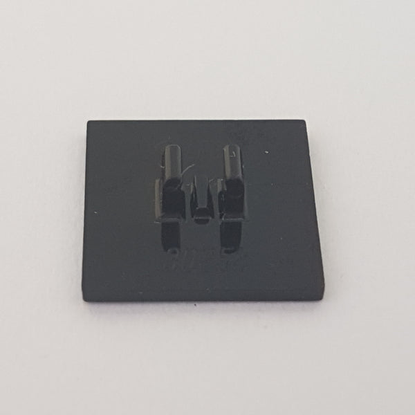 Minifigur Schild Strassenschild viereckig mit Clip schwarz black