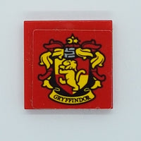 2x2 Fliese bedruckt with Groove with HP 'GRYFFINDOR' House Crest on Red Background Pattern (Sticker) - Set 75956 rot