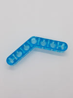 1x7 (4-4) Technik Liftarm gebogen breit transparent hellblau trans light blue