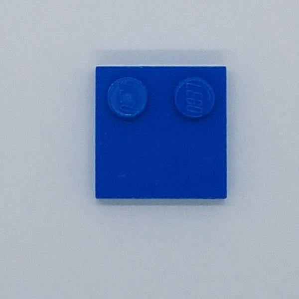 2x2 modifizierte Fliese mit 2 Noppen auf der Seite blau blue