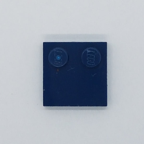 2x2 modifizierte Fliese mit 2 Noppen auf der Seite dunkelblau dark blue