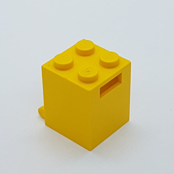 2x2x2 Behälter Briefkasten geschlossene Noppen, gelb yellow