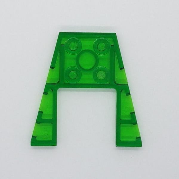 4x4 Keilplatte transparent grün