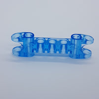 Technik 7M zweifaches Kugelgelenk geschlossen, runde Enden transparent blau trans-medium blue