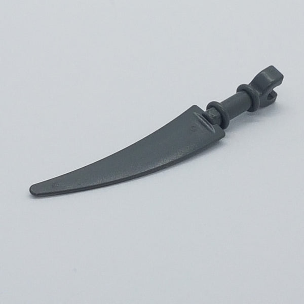 Minifig, Waffe Schwert Säbel Sensenblatt mit Clip Knauf neudunkelgrau dark bluish gray