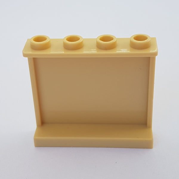 1x4x3 Paneel mit Seitenstützen hohle Noppen beige tan