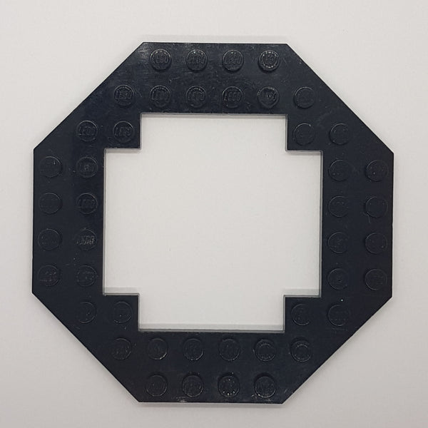10x10 Platte modifiziert achteckig offene Mitte schwarz black