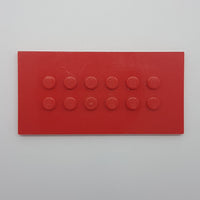 4x8 Platte modifiziert mit Noppen in der Mitte rot