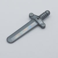 Minifig, Waffe Schwert Kurzschwert mit detailliertem Griff Elaborate Hilt pearlsilber flat silver