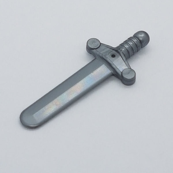 Minifig, Waffe Schwert Kurzschwert mit detailliertem Griff Elaborate Hilt pearlsilber flat silver
