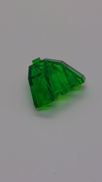 3x3x2 modifizierter Stein / Facet / Ecke Oberteil transparent grün