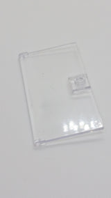 1x4x6 Glastür mit Griff transparent weiß trans clear