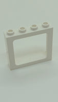 1x4x3 Zug Fenster geschlossene und hohle Noppen weiß white