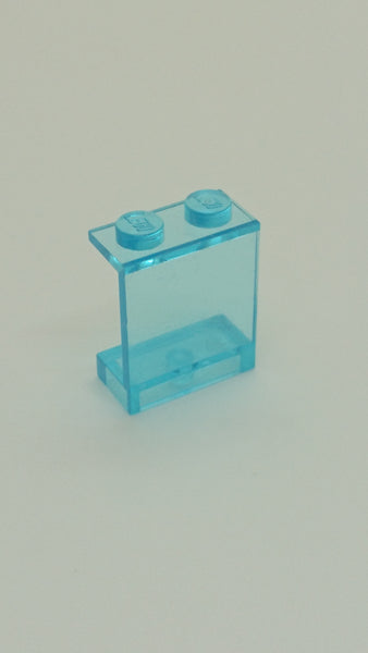 1x2x2 Wandelement / Paneel ohne Seitenstützen geschlossene Noppen transparent hellblau trans light blue