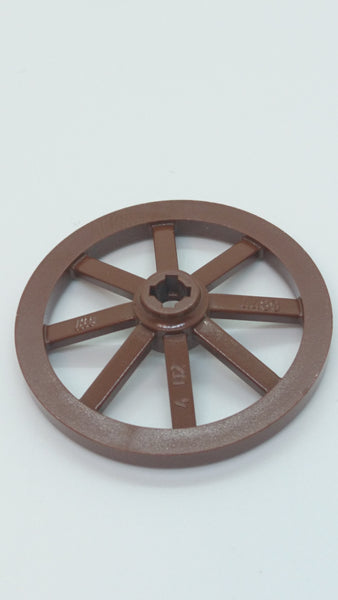 Kutschenrad Wagenrad Ø33,8 - 33,8mm mit Kreuzloch neubraun reddish brown