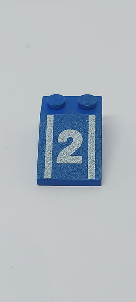 2x3 Dachstein 25° bedruckt with Number 2 Pattern blau